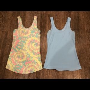 SOFT tank tops (blue and tie dye)